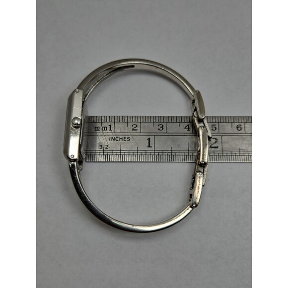 Anne Klein II Womens Sterling Silver 925 Classic Tank Bracelet Watch New Battery main image 12